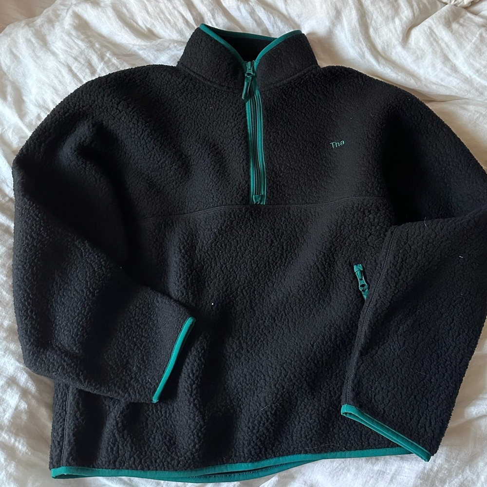 aritzia TNA fleece quarter zip